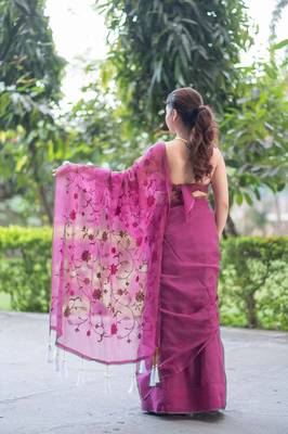 purple reign chic embroidered kota doria saree 5