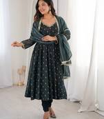 black silk festive kurta set