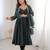 black silk festive kurta set