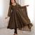 brown silk festive kurta set