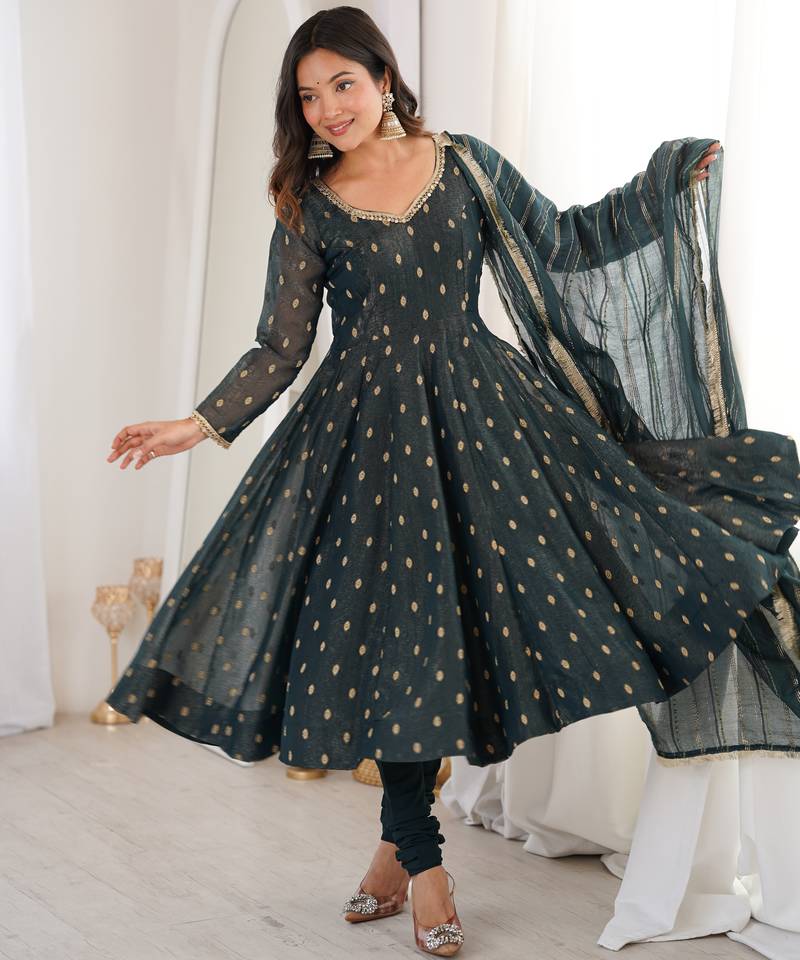 black silk festive kurta set