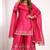 pink shimmer silk festive kurta set
