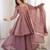 pink silk festive kurta set