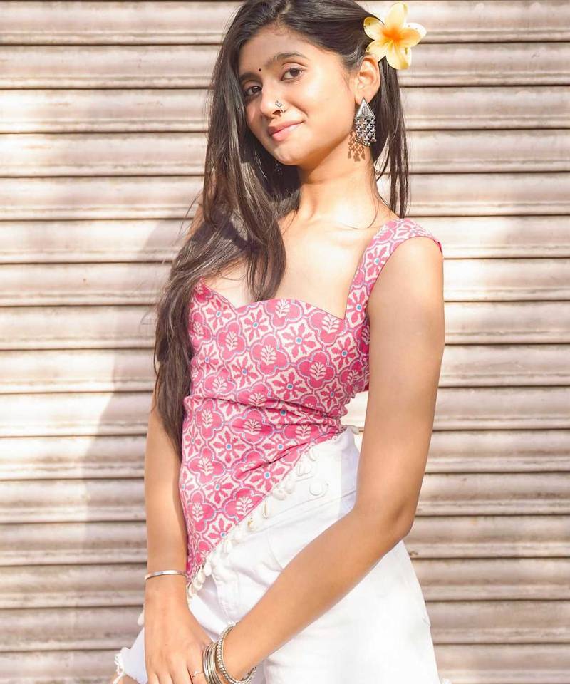 Candy Pink Sleeveless Crop Top with Shell/Tassel Accent