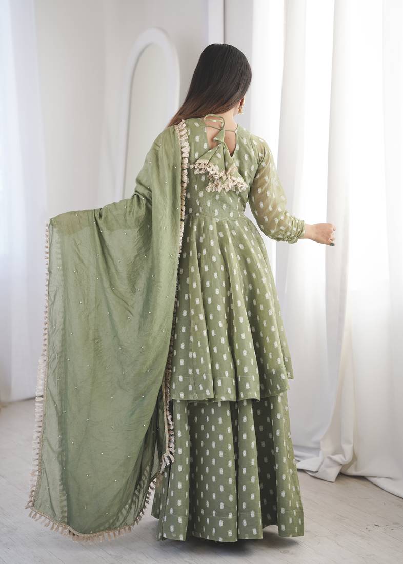 pear silk festive kurta set