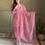 pink silk festive kurta set
