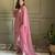 pink silk festive kurta set