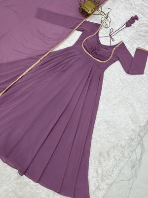 onion-pink georgette festive wear anarkali 2