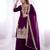wine silk festive kurta set