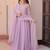 lavender georgette festive wear anarkali