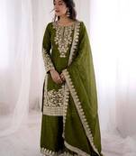 mehendi silk festive kurta set