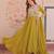 parrot-green georgette festive wear anarkali