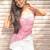 Candy Pink Sleeveless Crop Top with Shell/Tassel Accent