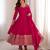 rani-pink vichitra festive kurta set