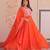 orange georgette festive wear anarkali