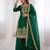 green silk festive kurta set