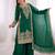 green silk festive kurta set