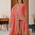 light-peach silk festive kurta set