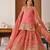 light-peach silk festive kurta set
