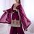 wine silk festive kurta set