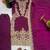 wine silk festive kurta set