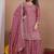 pink chinon festive kurta set