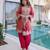 pink viscose festive top and bottom