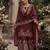 maroon silk festive kurta set