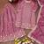 pink chinon festive kurta set