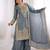 grey silk festive kurta set