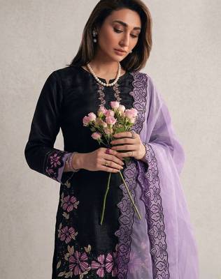 black roman silk festive kurta set 3