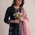 black roman silk festive kurta set