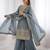 grey silk festive kurta set