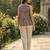 brown linen festive top and bottom