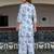 sky-blue blended cotton festive top and bottom