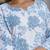 sky-blue blended cotton festive top and bottom