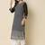 black georgette festive wear long kurti