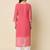 pink georgette festive wear long kurti