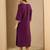 purple silk blend festive wear long kurti