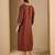 brown silk blend festive wear long kurti