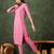 pink cotton silk festive top and bottom