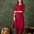 maroon cotton silk festive top and bottom
