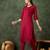 maroon cotton silk festive top and bottom