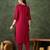 maroon cotton silk festive top and bottom