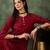 maroon cotton silk festive top and bottom