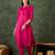 rani-pink cotton silk festive top and bottom