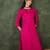 rani-pink cotton silk festive top and bottom