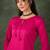 rani-pink cotton silk festive top and bottom