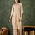 cream cotton silk festive top and bottom