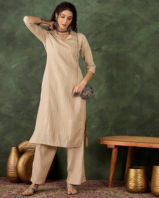 cream cotton silk festive top and bottom 2